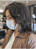 パーマ風クセ毛ミディアム!