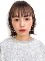 ノイカーム(noi Calm) 顔周りレイヤーカットくびれヘアミルクティーベージュカラー