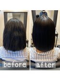 【箕面豊中池田】髪質改善縮毛矯正ビフォーアフター