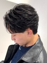 オーシャントーキョー 仙台(OCEAN TOKYO)&nbsp;センターパート束感ショートマッシュニュアンスツーブロック黒髪