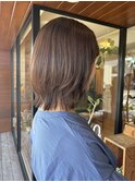 straight perm × layer cut