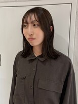 ヨーク(YOKE)&nbsp;【YOKE】くびれボブチョコレートブラウン顔周りカット仙台ボブ