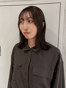 ヨーク(YOKE) 【YOKE】くびれボブチョコレートブラウン顔周りカット仙台ボブ