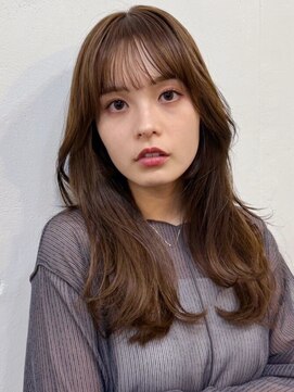 ファルベ(Farbe) くびれ アプリコットオレンジ 夏のヘアアレンジハイライトカラー