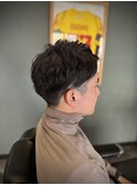ツーブロックショート　シェービング新潟　メンズカット　床屋