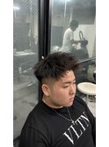 ツイストスパイラルパーマ/メンズ/刈り上げ/眉毛/ツイスト