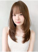 イメチェン愛され薄めバングワンカール夏シースルーバング
