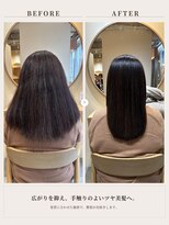 ソウスシア(SOURCE cia) 髪質改善ストレートbefore after【佐藤和弥】