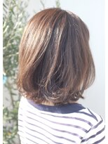 モカ ヘアーデザイン(moca HAIR DESIGN)&nbsp;肩につかないヌーディーカラーの外ハネボブ