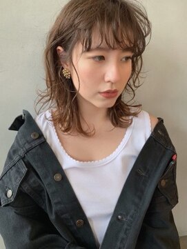 ネイビー チャムズ 久留米(NAVY chums) 久留米【NAVY】軽やかミディアムウルフレイヤー