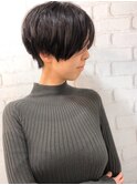 【morio池袋】黒髪ベリーショート丸みショートエッジショート#