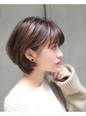 ひし形シルエットくびれボブショートボブ似合わせカット40代50代