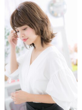 ミック 日暮里店(miq) くびれカールで作る！外国人風女っぽウルフb