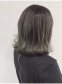 【Blue】#バレイヤージュ#シルバー系ハイライト#ボブ