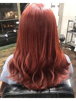 ガルボ ヘアー(garbo hair) #チェリーレッド#ゆるふわ#巻き髪