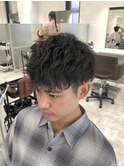 前下がり波打ちウェーブツイスパマッシュ