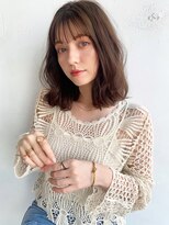 〇ゆるふわミディ シースルーバング モテカラー