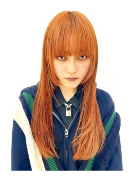 クク(QUQU) オレンジロングヘア