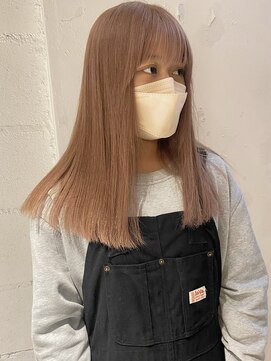 コフィー バイ メルト 吉祥寺(cofy by melt) 【中澤彩乃】ベイビーピンクベージュカラーケアブリーチ前髪