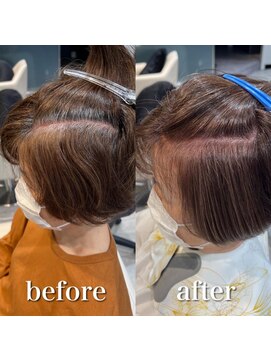 ミラバイケンジ 藤沢(Mira by KENJE) 脱白髪染めハイライト/白髪にお悩みの方に/30代40代50代