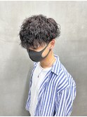波巻きパーマ