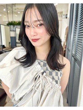 コート 表参道(Cote) くびれミディ★斜めバング/グレージュカラー/シルキーベージュ