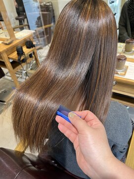 ブレンドバイハピネス(Blend by happiness) 水素カラー×髪質改善ストレート×絹髪