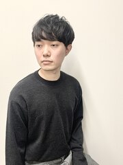 ２０代イケメンビジネスニュアンスパーマ【河原町】