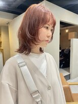 ヘアー アイス ルーチェ(HAIR ICI LUCE)&nbsp;暖色カラー ピンクカラー ピンクレッド レイヤー/林