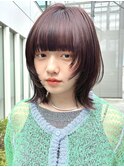 ぶどうカラー/ラベンダーカラー/レイヤーカット