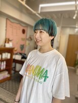 アンドチル 渋谷(AND CHILL)&nbsp;マッシュショート/水色/ライトブルー/ペールブルー　渋谷