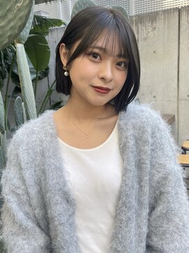 ノラギンザユー(NORA GINZA/U) ミニボブ顔まわりカット顔まわりレイヤーストレートボブ後れ毛25