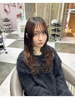 ガルボヘアー 心斎橋店(garbohair) プルエクステ10代20代レイヤーカットウルフカットブラウン