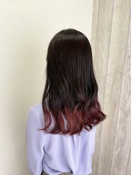 シエル 立川店(CIEL) 裾カラー×ピンクブラウン【CIEL×maki】