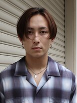 ヘアカロン 熊本本店(Hair CALON)&nbsp;前下がりセンターパートブラウンカラー