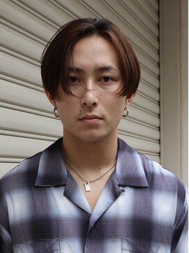 ヘアカロン 熊本本店(Hair CALON) 前下がりセンターパートブラウンカラー