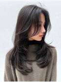 くびれロング×ダークグレージュ
