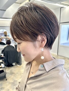 ジュベ 別府店(juve.) 別府ショートボブ顔まわりレイヤーカット髪質改善カラー30代