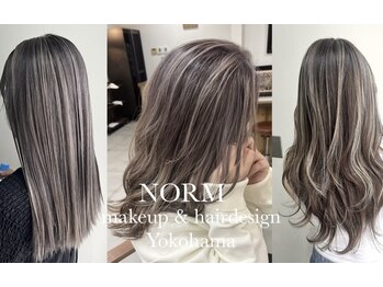 NORM 横浜 ダブルカラー/ケアブリーチ/白髪ぼかし/インナーカラー/髪質改善