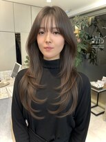 シエル バイ ケンジ 登戸 生田(CIEL by KENJE)&nbsp;レイヤーカット/ロング/面長ヘア/ブラウンベージュ/韓国ヘア