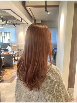 ちょこっとスタイリングでOK＊ビタミンオレンジ×レイヤーカット