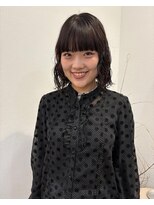 エフ ヘアーアンドリラクゼーション(F. hair & relaxation) ぷつっとバング×くしゃっと質感ボブ