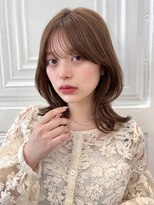 ラフ フロム ガーデン(Laf from GARDEN)&nbsp;ミディアム/レイヤーカット/顔周りカット/ベージュ/透明感カラー
