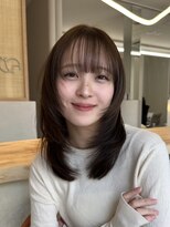 ラボヌールヘアーレーヴ 池袋店(La Bonheur hair reve)&nbsp;ミディアムレイヤー/韓国風/ブラウンベージュ/佐藤