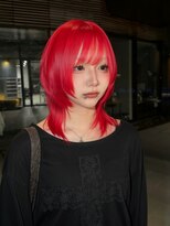 シティ オモテサンドウ(CITY omotesando)&nbsp;レッドカラー×シャギーウルフ