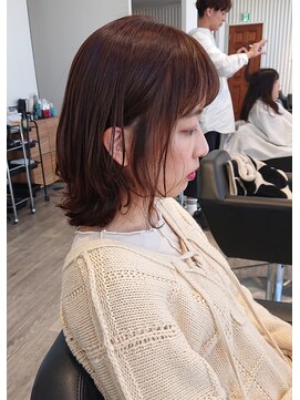 アーロン(aaron) 【お客様スタイル】オレンジブラウン★