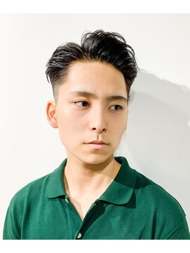 フジヤマ バーバー ショップ(FUJIYAMA BARBER SHOP) 七三オールバックツイストパーマコンマヘア