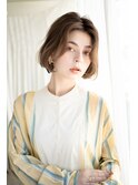 コロンっとカールが可愛い！ココアベージュボブパーマ・担当KAYO