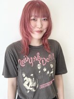 ココ 原宿(KOKO)&nbsp;ピンク黒髪小顔クラゲヘアーオリーブグレーココアベージュ