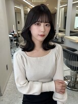 ボタン テンジン(VOTAN tenjin)&nbsp;グレージュカラー/暗髪/艶髪/顔周りカット/天神韓国ヘア